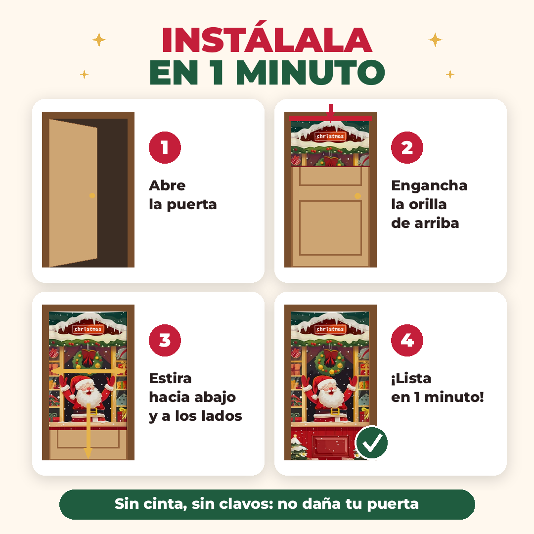 Cubierta De Puerta De Navidad Decoración